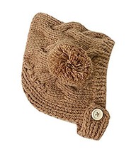 Newborn Baby Warm Hat Cap Baby Hat Brown, 3-18 Months