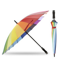 Color Wheel Slat Umbrella 40" Wide X-Large Strong Construction Metal Polyester image 1