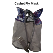 Cashel Fireworks Fly Mask With Ears Horse Size USED image 2