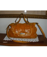 B. Makowsky Satchel Lombard Lizard Dandelion Leather Purse Shoulder Bag ... - $99.97
