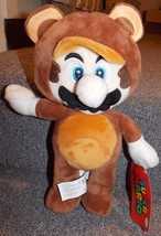 2019 Nintendo Super Mario Bros Racoon Mario Plush Stuffed Toy New With Tag - $24.99