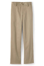 Lands End Uniform Boys Size 18, 26" Inseam, Cotton Plain Front Chino Pant, Khaki - $17.99