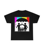Protecting children with an umbrella from raining rainbows Short Sleeve Tee - $20.00
