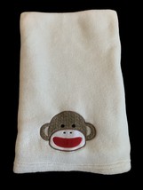 Baby Starters Sock Monkey Face Plush Baby Blanket, Cream Colored. - $29.69