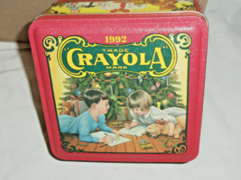 1992 Crayola collectible holiday tin  Children and Dog - $19.79
