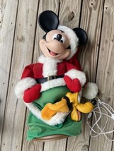 Disney Santas Best Christmas Mickey Mouse Pluto 24&quot; Animatronic For Part... - $49.49