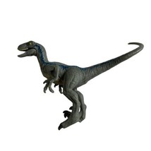 Jurassic World Velociraptor Raptor Blue 4&quot; Inch Mini Action Figure Matte... - $5.95
