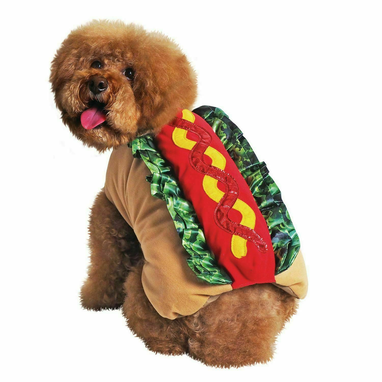 Hot Dog Dress Up Funny Pet Costume Halloween Party Outfit Clothes