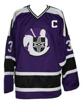 Any Name Number Cleveland Crusaders Custom Retro Hockey Jersey Shmyr Purple image 1