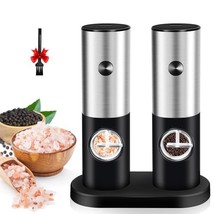 NIB Modern Home Electric Salt Pepper Grinder Set Gourmet 12