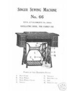 Singer 66 manual Sewing Machine Red Eye Back Mount Treadle  Enlarged Hard Copy - $11.99