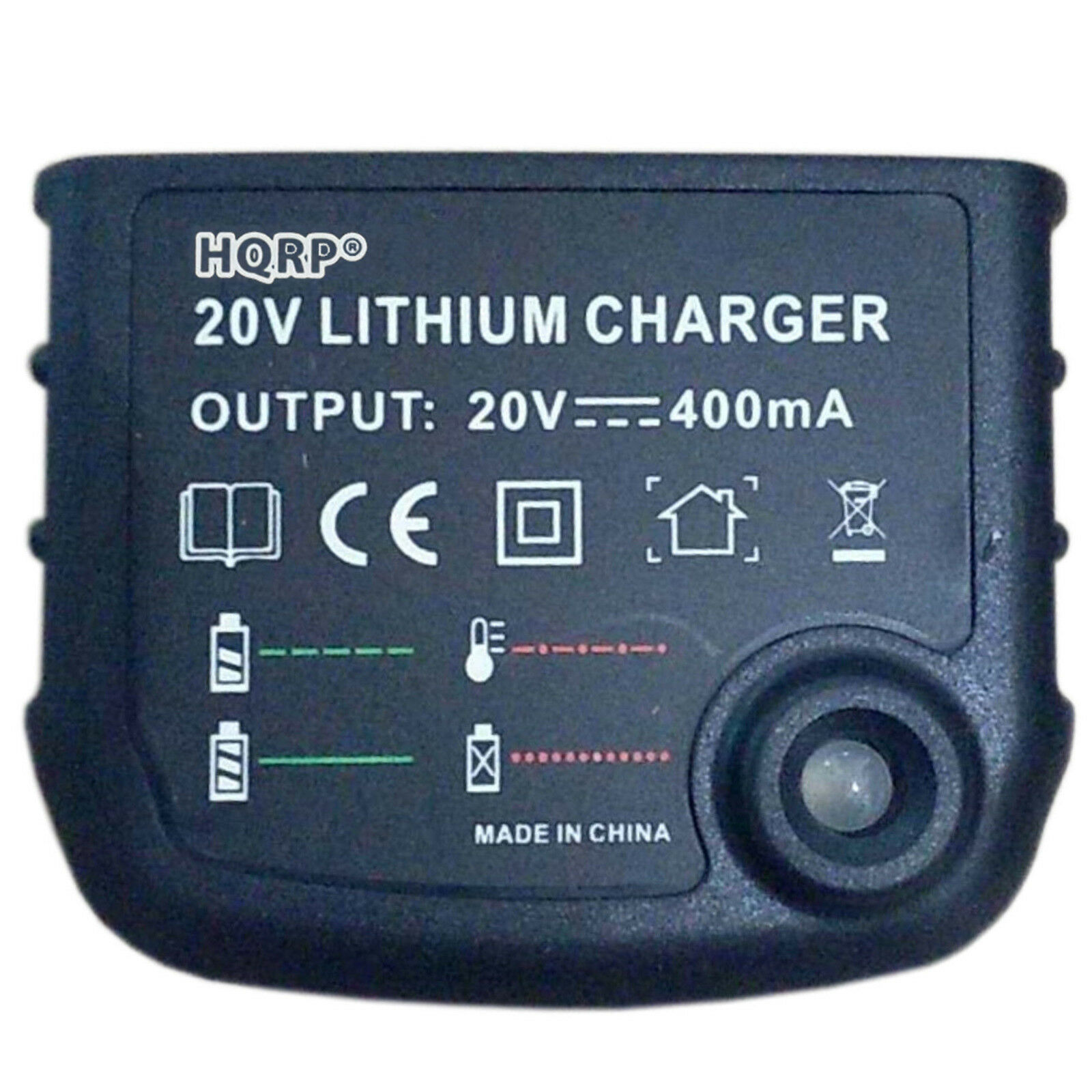 HQRP 20V Li-Ion Battery Charger Compatible with Black and Decker LDX120C  LDX120PK LDX120SB LDX220SB SSL20SB SSL20SB-2 BDCDE120C BDCDMT120  BDC120VA100