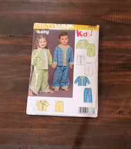 New Look 6446 Sewing Pattern Girls Boys Toddler Pajamas Size 1/2-4 - $7.25