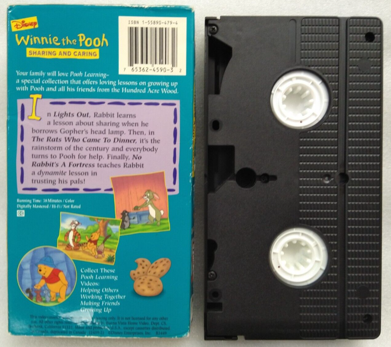 VHS Winnie the Pooh - Pooh Learning - Sharing and Caring (VHS, 1994 ...