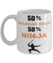 Railroad Police  Ninja Coffee Mug, Railroad Police  Ninja, Unique Cool Gifts  - $19.95