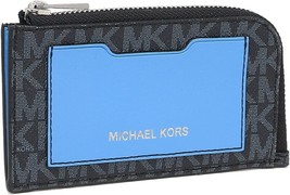 Michael Kors Cooper Brown Neon Signature Leather Graphic Logo Billfold  Wallet 