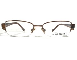 Nine West 377 JDT Eyeglasses Frames Brown Rectangular Half Rim 53-16-130 - $46.54