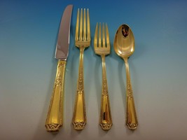 Louis XIV Gold by Towle Sterling Silver Flatware Set For 6 Service Vermeil - $1,782.00