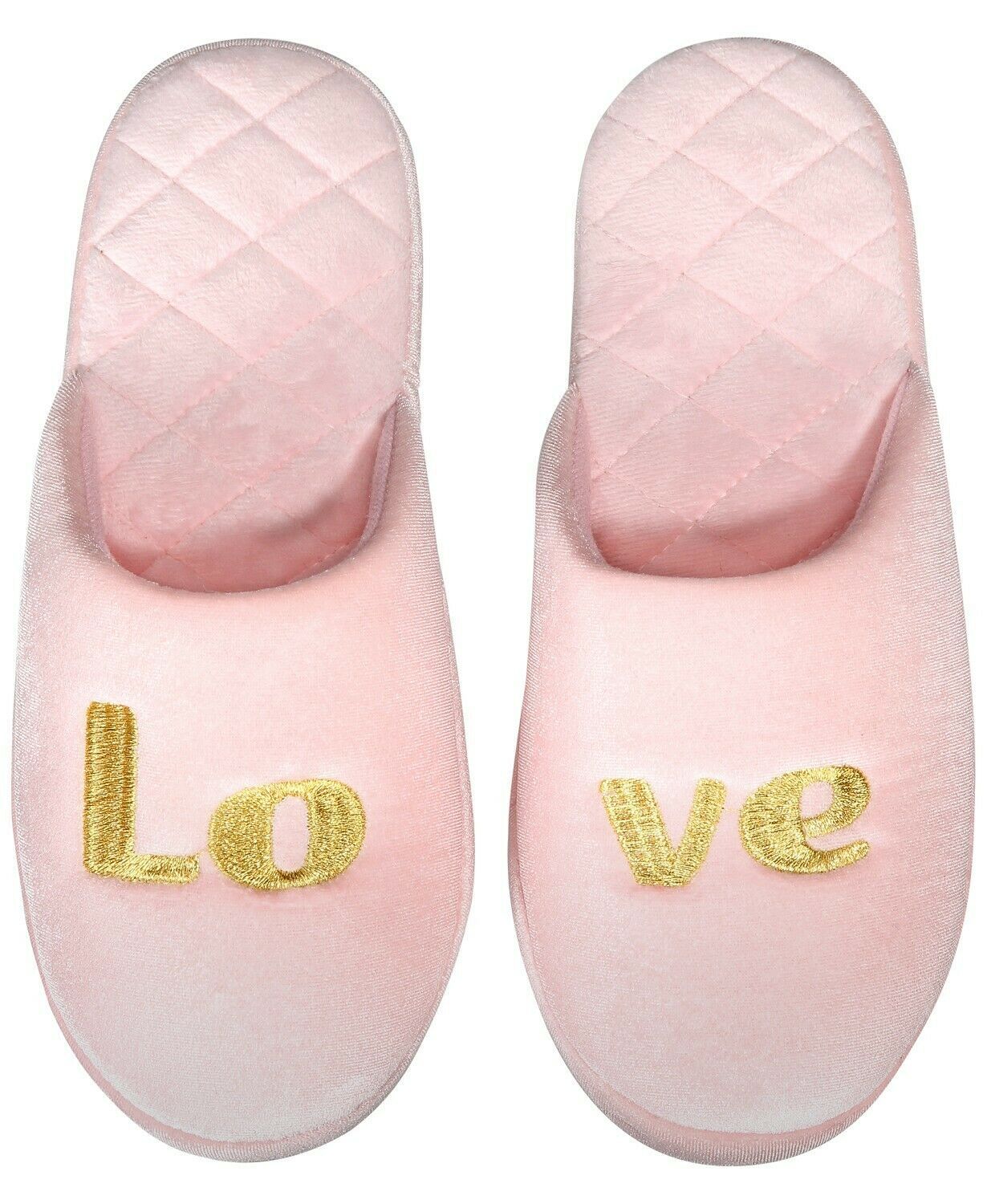 i.n.c. love velour scuff slippers size small, large & xl nwt