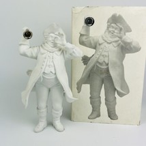 Department 56 Winter Silhouette Christmas Town Crier White Porcelain Fig... - $29.02