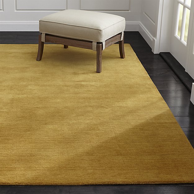Primary image for Area Rugs 9' x 12' Baxter Marigold Hand Tufted Crate & Barrel Soft Woolen Carpet