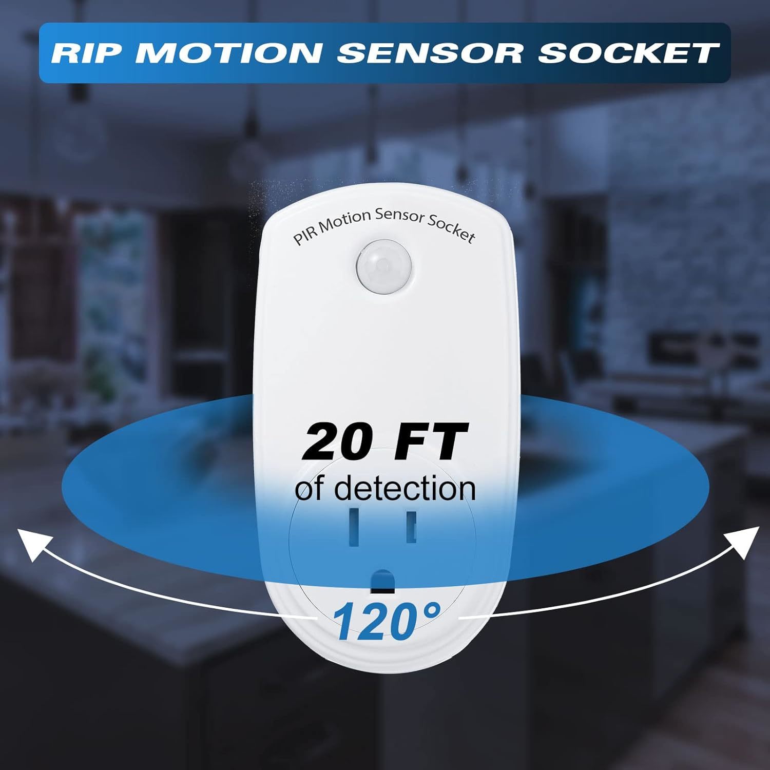 4 Pieces Motion Sensor Sockets Indoor Plug In Motion Sensor Light Control Motion Sensors