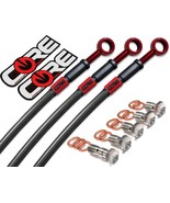 Honda CBR 1000RR Brake Lines Non-ABS 2008-2016 Front-Rear Carbon and Red... - $163.00