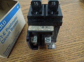 Gould Pushamtic Duplex P1515 Two 15A 1p 120V in One Circuit Breaker New ... - $50.00