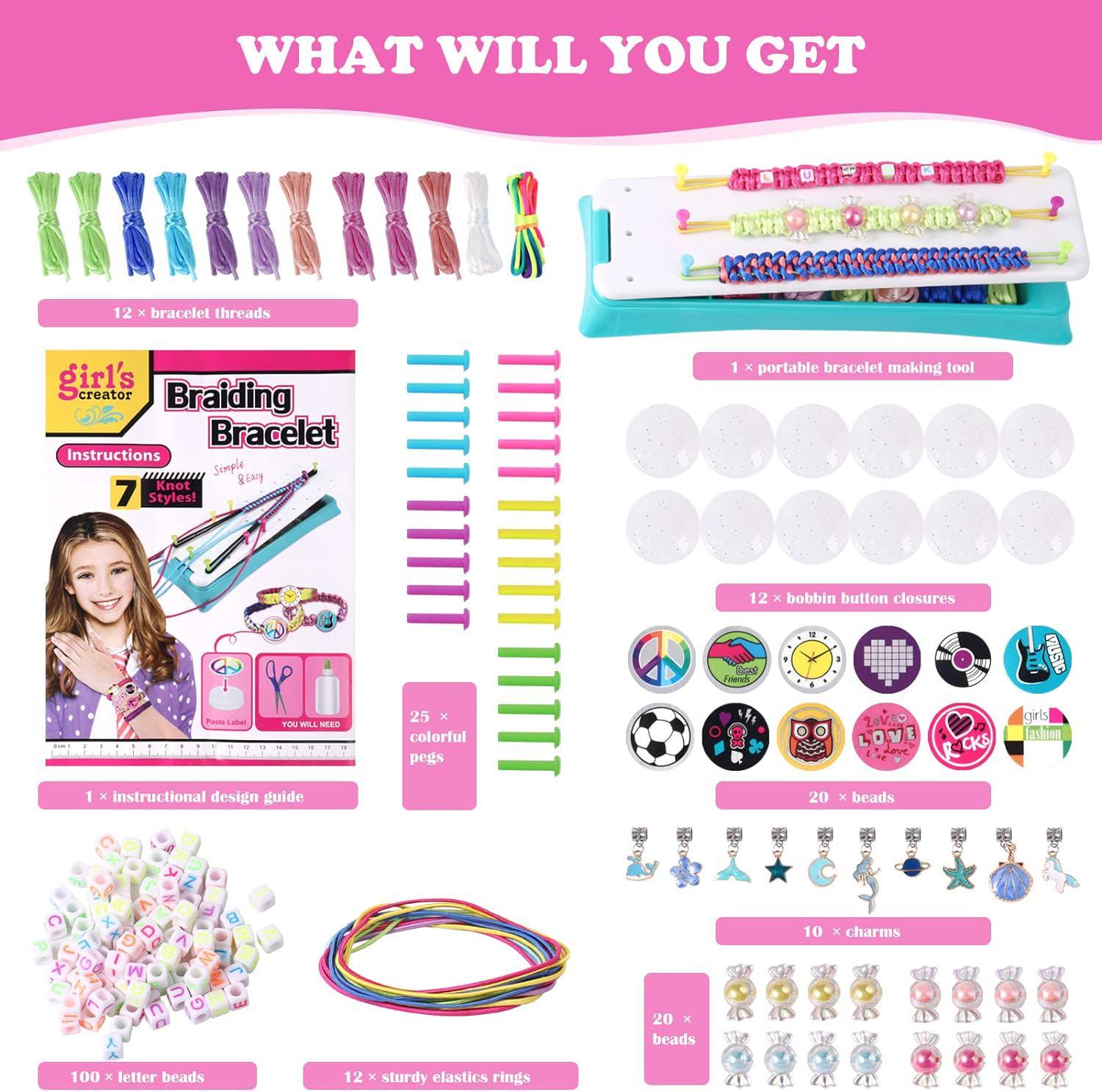 Friendship Bracelet Making Kit Gifts for Girls Toys 8-10 Year Old - Arts  purple