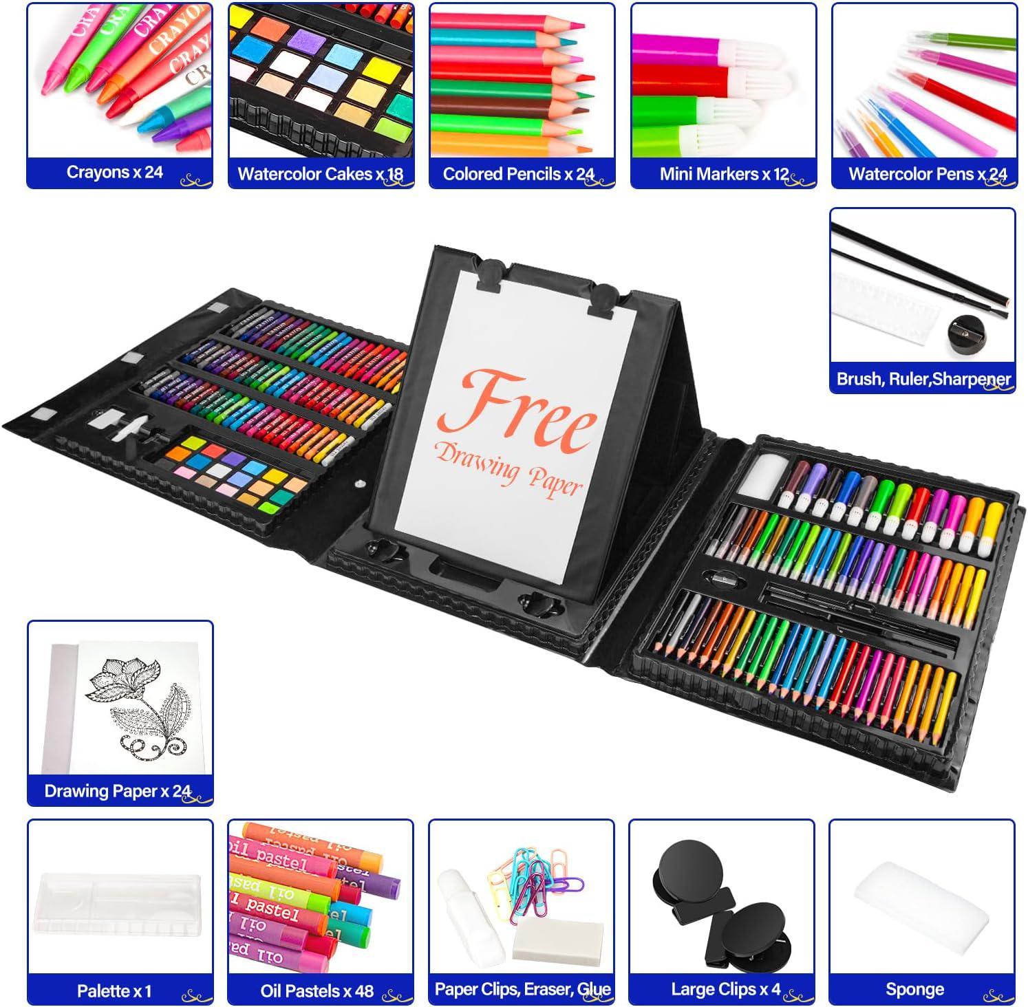 Soucolor Art Supplies, 192-pack Deluxe Art Set Drawing Painting