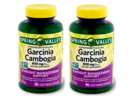 Spring Valley Garcinia Cambogia Capsules 800 mg 90 Count Weight Support 2 Pack - $14.58