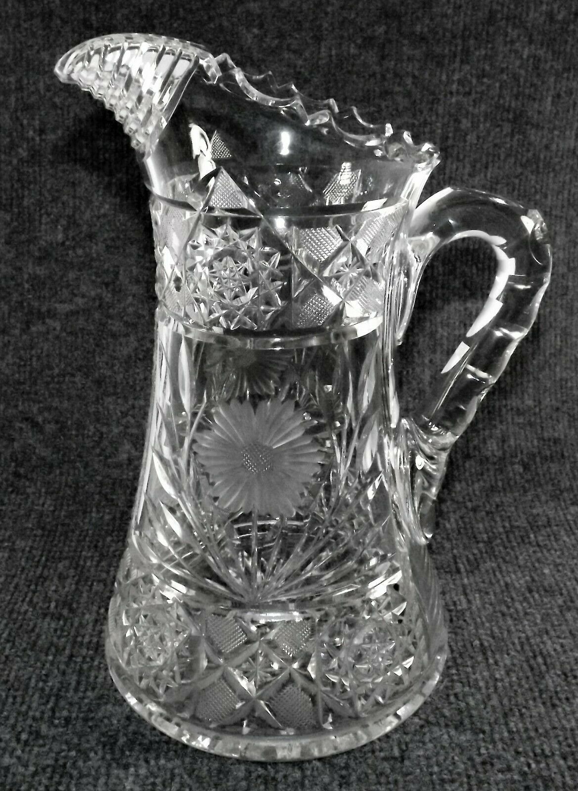 American Brilliant Cut Glass Large Carafe