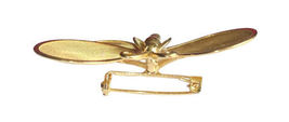 Vintage Gold Tone Articulated Wings Butterfly Pin Brooch Insect image 7