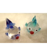 Hand Blown Glass Fish Lampwork Art Glass Set of 2 - $14.99