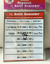 Magnetic Medication RX Prescription Refill Reminder Planner Refrigerator... - $2.74