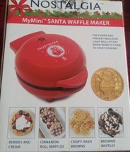 Nostalgia My Mini Reindeer Waffle Maker 5 Compact Size Green