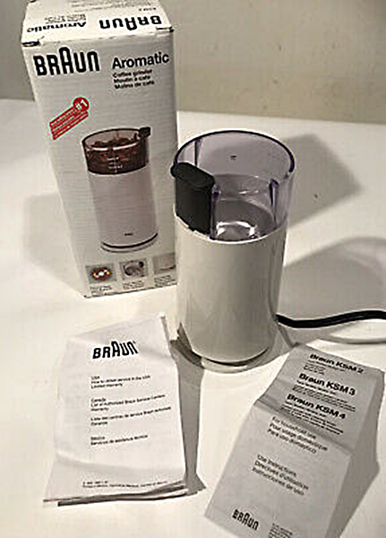 Braun Aromatic Electric Coffee Grinder KSM2 Works for Spices & Nuts Coffee  Mill 