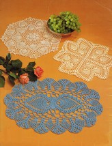Vtg Pineapple Crochet Doilies Bowl Placemat Tablecloth Runner Rita Weiss... - $13.99