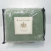 Ralph Lauren Velvet Sage Green Ruffled King Bed-Skirt - $258.00