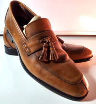 Johnston & Murphy 15-7350 Carlock Brown Leather Loafer Shoes Men's 9M Super Soft - $34.64