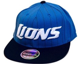 Detroit Lions Reebok NFL Football 210 Fitted Stretch Fit Stripped Cap Hat OSFM - $23.70