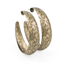 Paparazzi Sahara Sandstorm Brass Hoop Earrings - New - $4.50