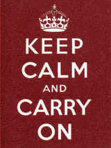 Greeting Card &quot;Keep Calm and Carry On&quot; Note Card Blank Inside - $2.99
