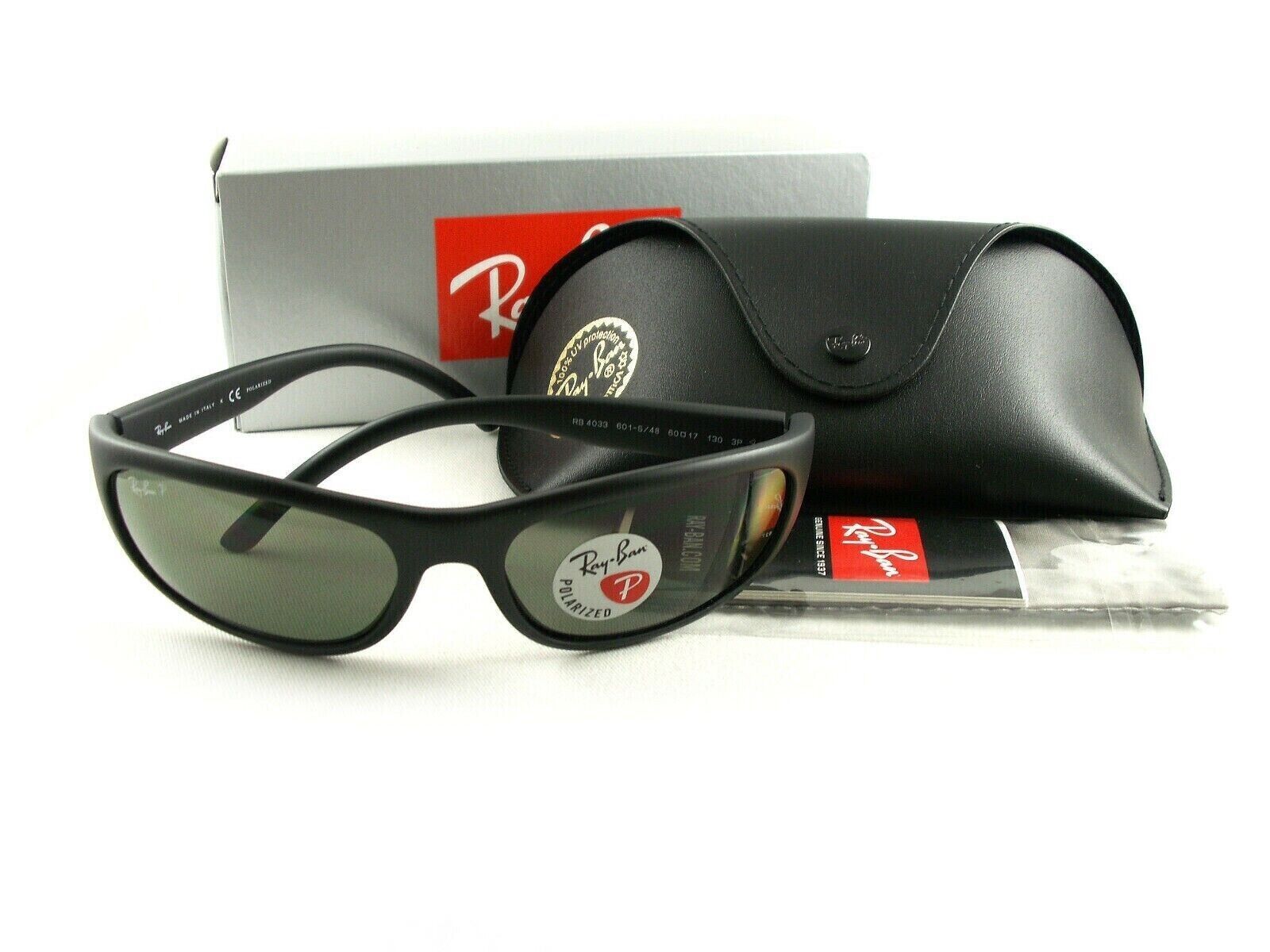 Ray Ban Predator POLARIZED Sunglasses RB4033 601S48 Matte Black W/ G15