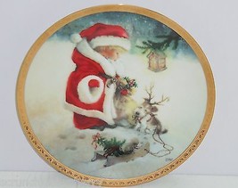 Santas Littlest Reindeer Puppy Collector Plate Hamilton Lisi Martin Christmas - $49.95
