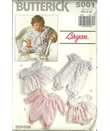 Butterick Sewing Pattern 5001 Girls Infant Dress Party Pants Romper NB S... - $9.99