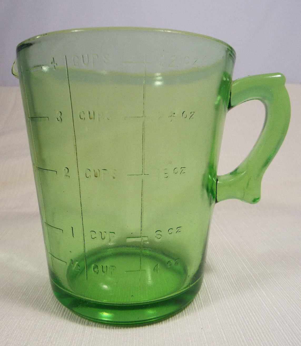 Uranium Glass Measuring Cup 2 Cups
