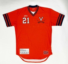 Rawlings Virginia SS Baseball Practice Jersey Mesh Men&#39;s L Orange Navy S... - $21.88