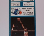 Charlotte Hornets New Jersey Nets Ticket Stub 4 Nov 6 1990 Mookie Blaylo... - $9.89