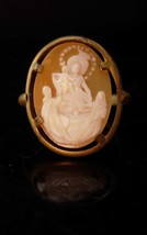 Vintage Holy Rosary of the Blessed Virgin Mary Cameo ring - carved Virgi... - $95.00